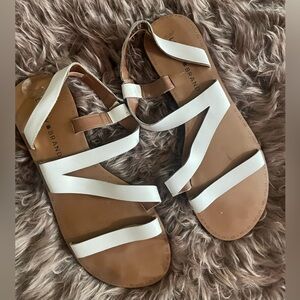 lucky brand white strappy sandal